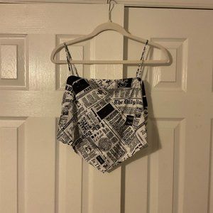 Garage Newspaper Bandana Top